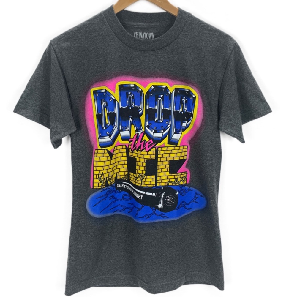 Chinatown Market Drop the Mic Gray T Shirt